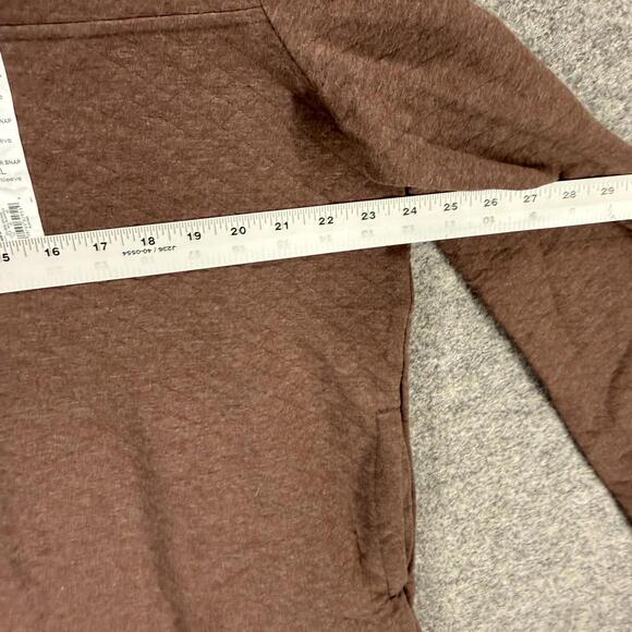 New Sonoma Sweater Pullover Men XL Brown The Supersoft Quarter-Snap Fleece Knit - Picture 5 of 7